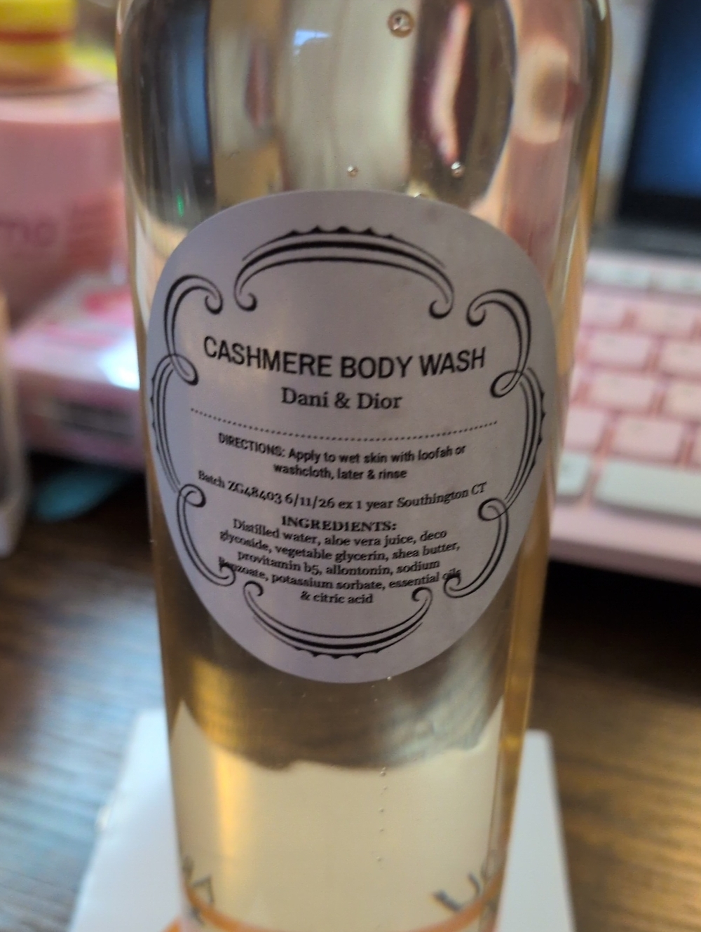 DANI And DIOR Cashmere Body Wash — Full Bottle New Unopened